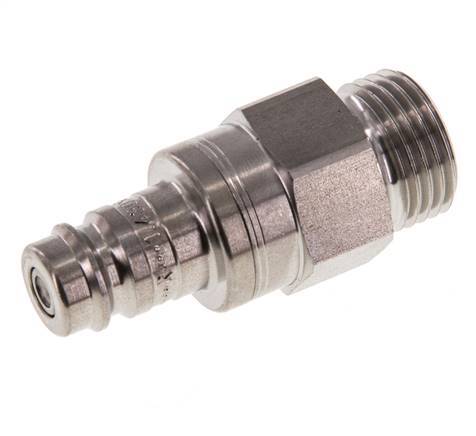 RVS DN 10 Luchtkoppeling Insteeknippel G 1/2 inch Buitendraad Double Shut-Off