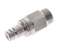 RVS DN 10 Luchtkoppeling Insteeknippel G 1/2 inch Buitendraad Double Shut-Off
