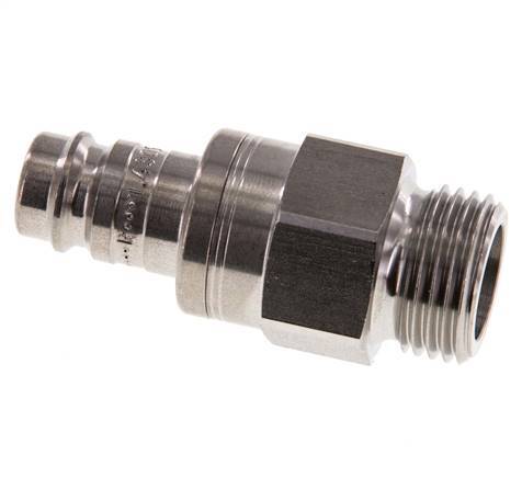 RVS DN 10 Luchtkoppeling Insteeknippel G 1/2 inch Buitendraad Double Shut-Off