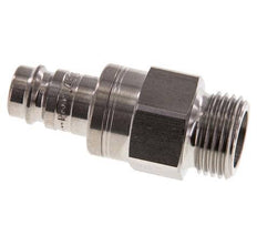 RVS DN 10 Luchtkoppeling Insteeknippel G 1/2 inch Buitendraad Double Shut-Off