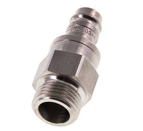 RVS DN 10 Luchtkoppeling Insteeknippel G 1/2 inch Buitendraad Double Shut-Off