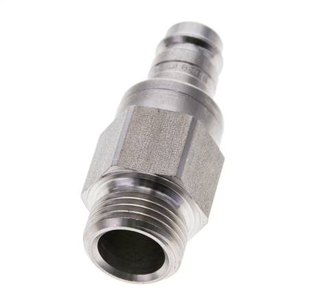 RVS DN 10 Luchtkoppeling Insteeknippel G 1/2 inch Buitendraad Double Shut-Off