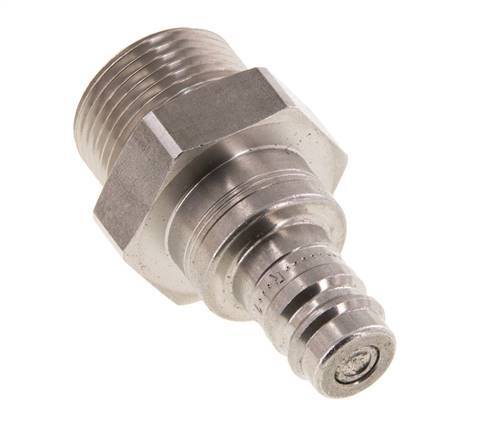 RVS DN 10 Luchtkoppeling Insteeknippel G 3/4 inch Buitendraad Double Shut-Off