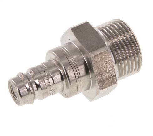 RVS DN 10 Luchtkoppeling Insteeknippel G 3/4 inch Buitendraad Double Shut-Off