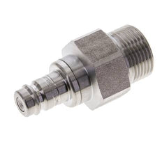 RVS DN 10 Luchtkoppeling Insteeknippel G 3/4 inch Buitendraad Double Shut-Off