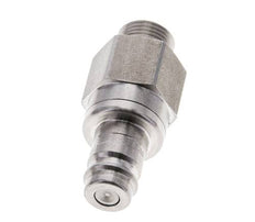 RVS DN 10 Luchtkoppeling Insteeknippel G 3/8 inch Buitendraad Double Shut-Off