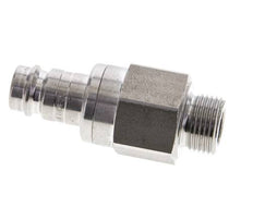 RVS DN 10 Luchtkoppeling Insteeknippel G 3/8 inch Buitendraad Double Shut-Off