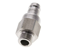 RVS DN 10 Luchtkoppeling Insteeknippel G 3/8 inch Buitendraad Double Shut-Off