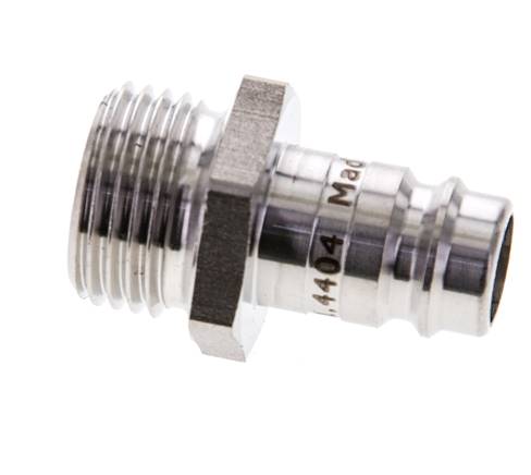 RVS 316L DN 10 Luchtkoppeling Insteeknippel G 1/2 inch Buitendraad