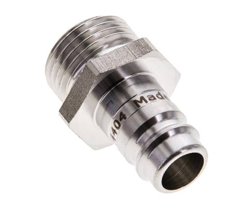 RVS 316L DN 10 Luchtkoppeling Insteeknippel G 1/2 inch Buitendraad