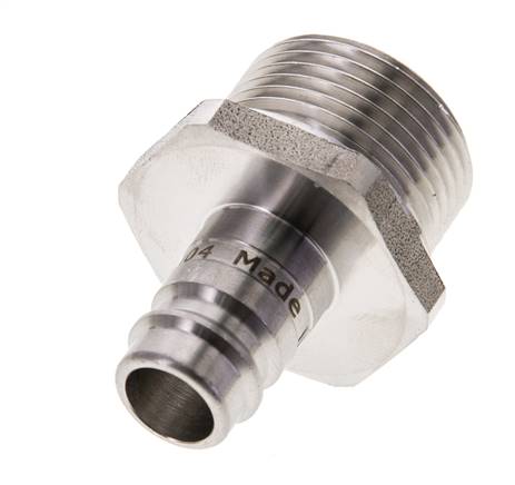 RVS 316L DN 10 Luchtkoppeling Insteeknippel G 3/4 inch Buitendraad