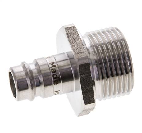RVS 316L DN 10 Luchtkoppeling Insteeknippel G 3/4 inch Buitendraad