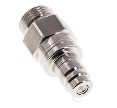 RVS 316L DN 10 Luchtkoppeling Insteeknippel G 1/2 inch Buitendraad Double Shut-Off