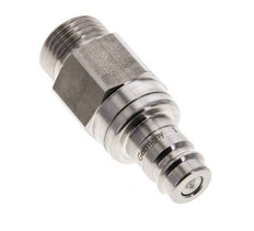 RVS 316L DN 10 Luchtkoppeling Insteeknippel G 1/2 inch Buitendraad Double Shut-Off