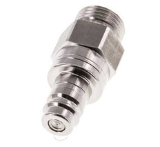 RVS 316L DN 10 Luchtkoppeling Insteeknippel G 1/2 inch Buitendraad Double Shut-Off