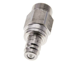 RVS 316L DN 10 Luchtkoppeling Insteeknippel G 1/2 inch Buitendraad Double Shut-Off