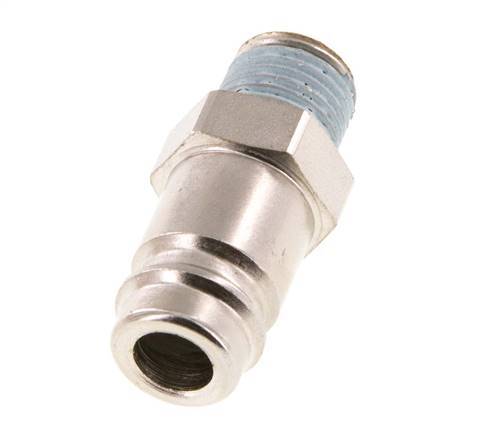 Gehard staal DN 10 Luchtkoppeling Insteeknippel R 1/4 inch Buitendraad