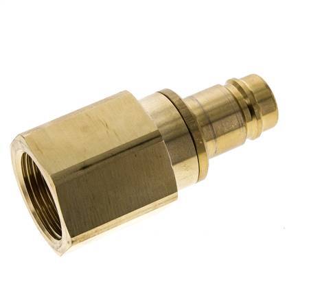 Brass DN 15 Air Coupling Plug G 1 inch Female Double Shut-Off