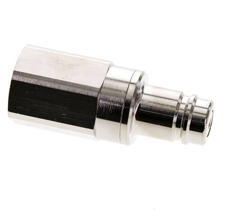 Vernikkeld Messing DN 15 Luchtkoppeling Insteeknippel G 1 inch Binnendraad Double Shut-Off