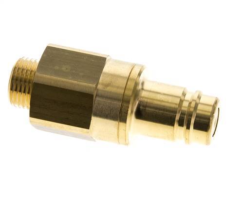 Brass DN 15 Air Coupling Plug G 1/2 inch Male Double Shut-Off