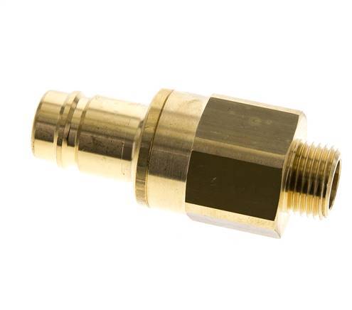 Brass DN 15 Air Coupling Plug G 1/2 inch Male Double Shut-Off