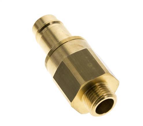 Brass DN 15 Air Coupling Plug G 1/2 inch Male Double Shut-Off