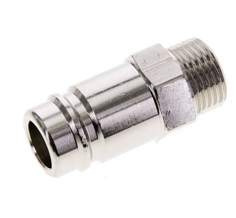 Nickel-plated Brass DN 15 Air Coupling Plug G 1/2 inch Male