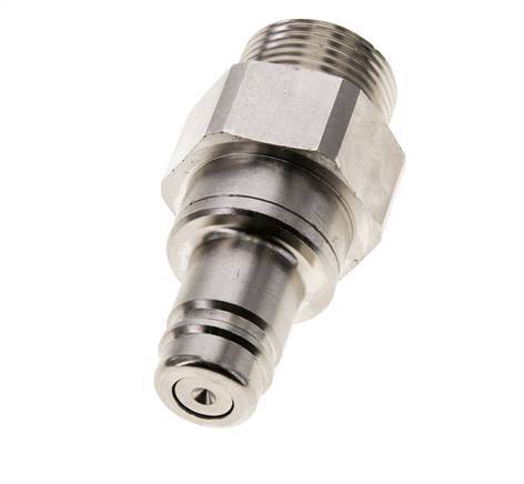 Nickel-plated Brass DN 15 Air Coupling Plug G 1 inch Male Double Shut-Off