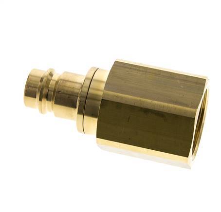 Brass DN 19 Air Coupling Plug G 1 1/4 inch Female Double Shut-Off