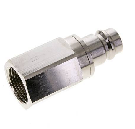 Nickel-plated Brass DN 19 Air Coupling Plug G 1 inch Female Double Shut-Off