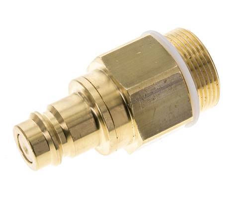 Brass DN 19 Air Coupling Plug G 1 1/4 inch Male Double Shut-Off