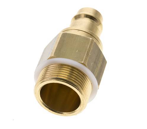 Brass DN 19 Air Coupling Plug G 1 1/4 inch Male Double Shut-Off