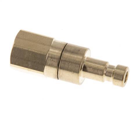 Brass DN 2.7 (Micro) Air Coupling Plug M5 Female Double Shut-Off