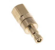 Brass DN 2.7 (Micro) Air Coupling Plug M5 Female Double Shut-Off