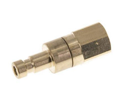 Brass DN 2.7 (Micro) Air Coupling Plug M5 Female Double Shut-Off