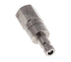 Stainless steel DN 2.7 (Micro) Air Coupling Plug M5 Female Double Shut-Off