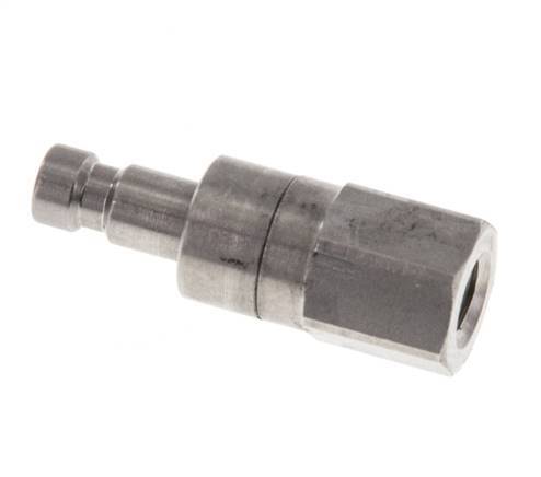 Stainless steel DN 2.7 (Micro) Air Coupling Plug M5 Female Double Shut-Off