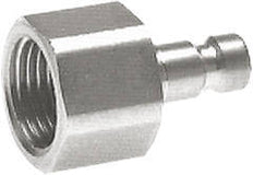 RVS 316L DN 2.7 (Micro) Luchtkoppeling Insteeknippel G 1/8 inch Binnendraad Double Shut-Off