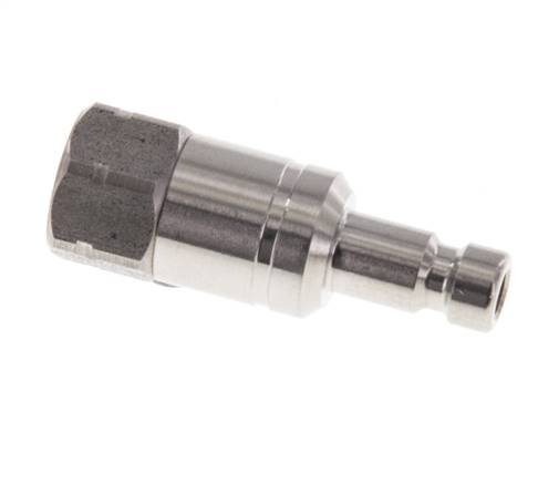 RVS 316L DN 2.7 (Micro) Luchtkoppeling Insteeknippel G 1/8 inch Binnendraad Double Shut-Off