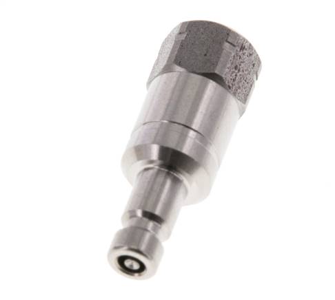 RVS 316L DN 2.7 (Micro) Luchtkoppeling Insteeknippel G 1/8 inch Binnendraad Double Shut-Off