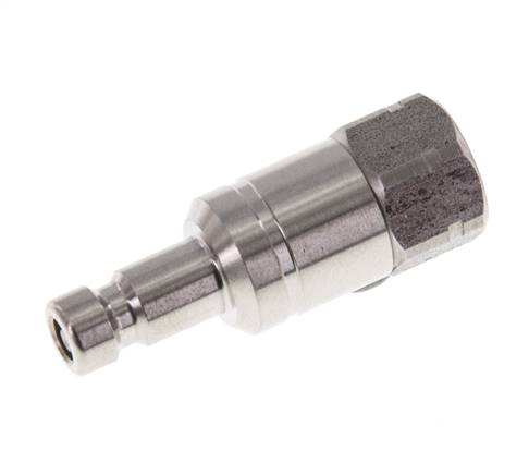 RVS 316L DN 2.7 (Micro) Luchtkoppeling Insteeknippel G 1/8 inch Binnendraad Double Shut-Off