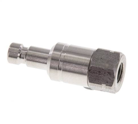RVS 316L DN 2.7 (Micro) Luchtkoppeling Insteeknippel G 1/8 inch Binnendraad Double Shut-Off