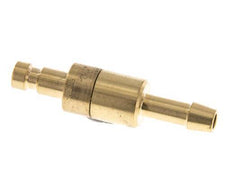 Brass DN 2.7 (Micro) Air Coupling Plug 4 mm Hose Pillar Double Shut-Off