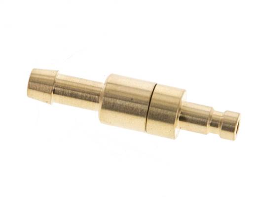 Messing DN 2.7 (Micro) Luchtkoppeling Insteeknippel 5 mm Slangpilaar Double Shut-Off