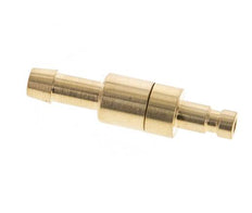 Messing DN 2.7 (Micro) Luchtkoppeling Insteeknippel 5 mm Slangpilaar Double Shut-Off