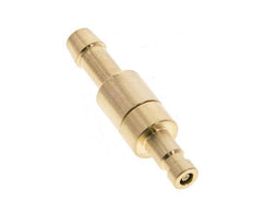 Messing DN 2.7 (Micro) Luchtkoppeling Insteeknippel 5 mm Slangpilaar Double Shut-Off