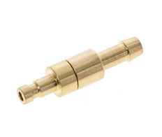 Messing DN 2.7 (Micro) Luchtkoppeling Insteeknippel 5 mm Slangpilaar Double Shut-Off