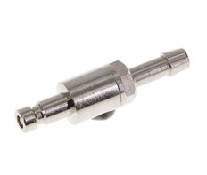 Nickel-plated Brass DN 2.7 (Micro) Air Coupling Plug 4 mm Hose Pillar Double Shut-Off