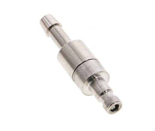 Vernikkeld Messing DN 2.7 (Micro) Luchtkoppeling Insteeknippel 4 mm Slangpilaar Double Shut-Off