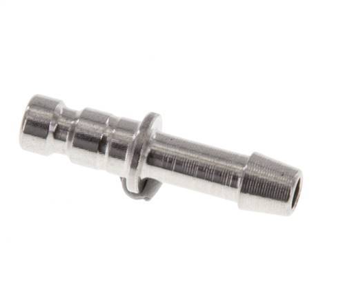 Stainless Steel 316L DN 2.7 (Micro) Air Coupling Plug 4 mm Hose Pillar